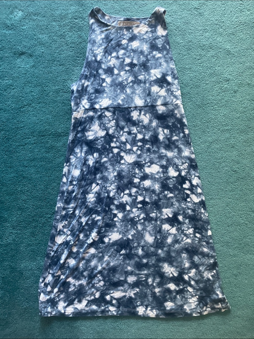 Athleta Navy and White Tie-Dye Maxi Skirt